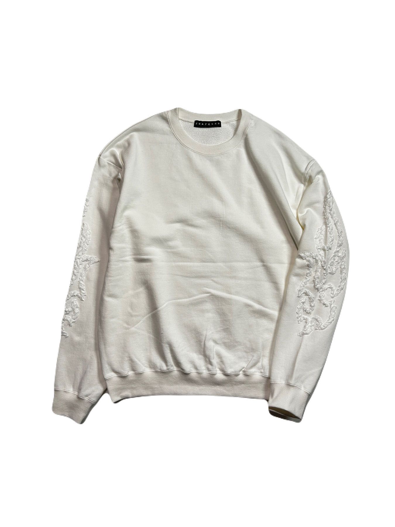 【予約品 8月10日(日) 締切 】FIRE EMBRO SWEAT CRY / ファイヤー エンブロイダリー スウェット / クリスタル オフホワイト