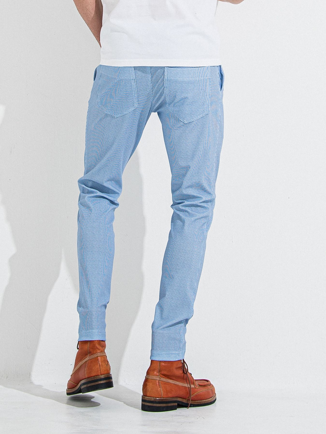 【予約品 】CHRIS EASY TUCK PANTS / クリスイージータックパンツ / チェックサックス