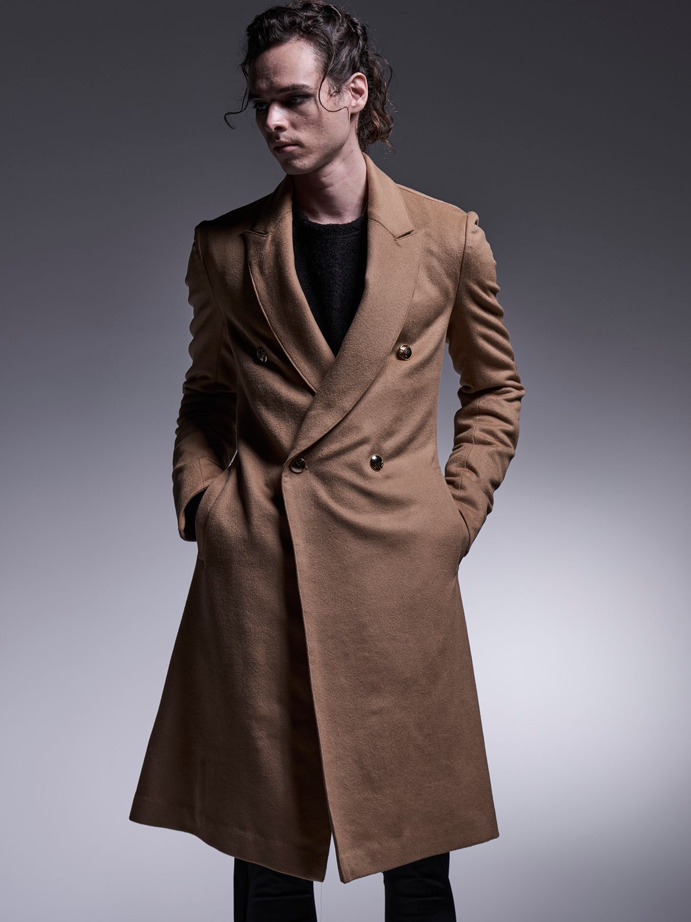 【予約品 7月13日(日) 締切】W-Peaked Coat / ダブルピークドラペル コート / キャメル
