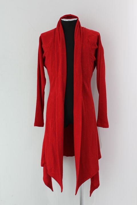 《予約品》 DolmanFlareCardigan カーディガン PythonJQDJersey / Red 【kiryuyrik】 8月入荷予定