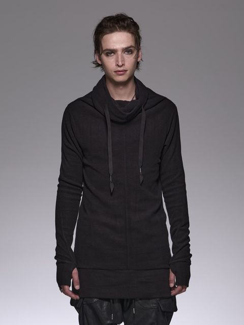 《予約品》 LooseHighNeck / ヒートテックジャージ素材ルーズハイネック / ブラック