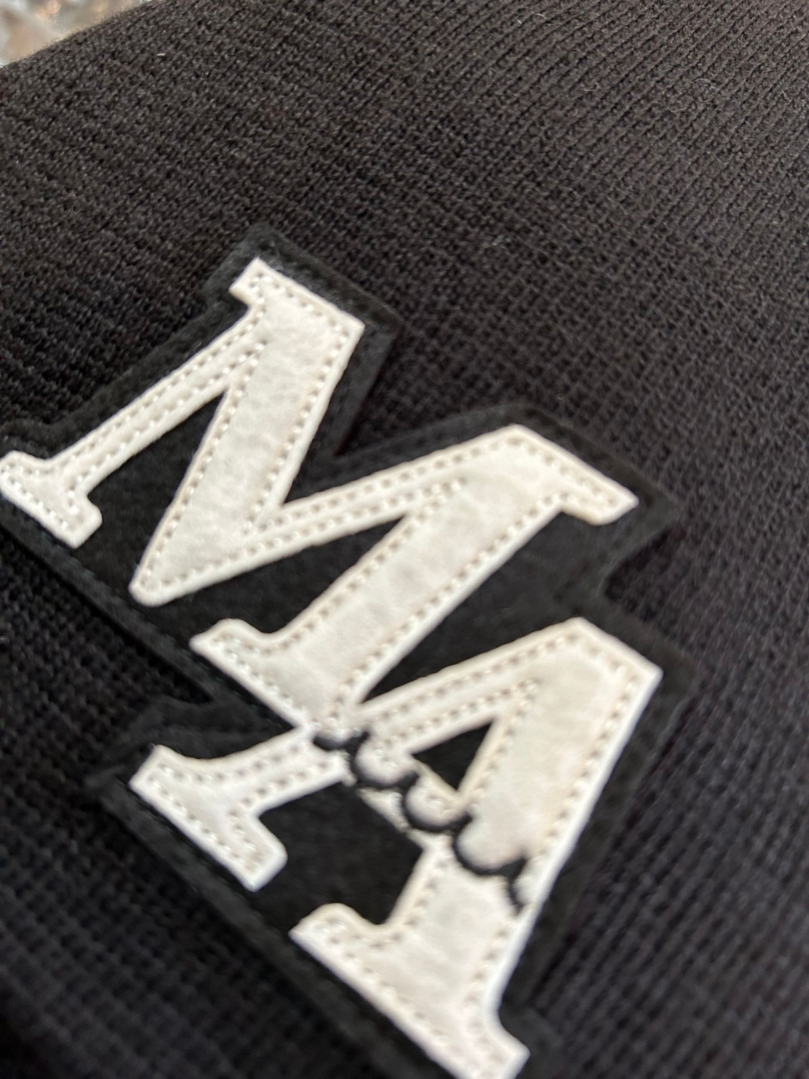 muta MA Logo Back Pool Knit Cap / ニットキャップ / ブラック 【Acanthus×muta】