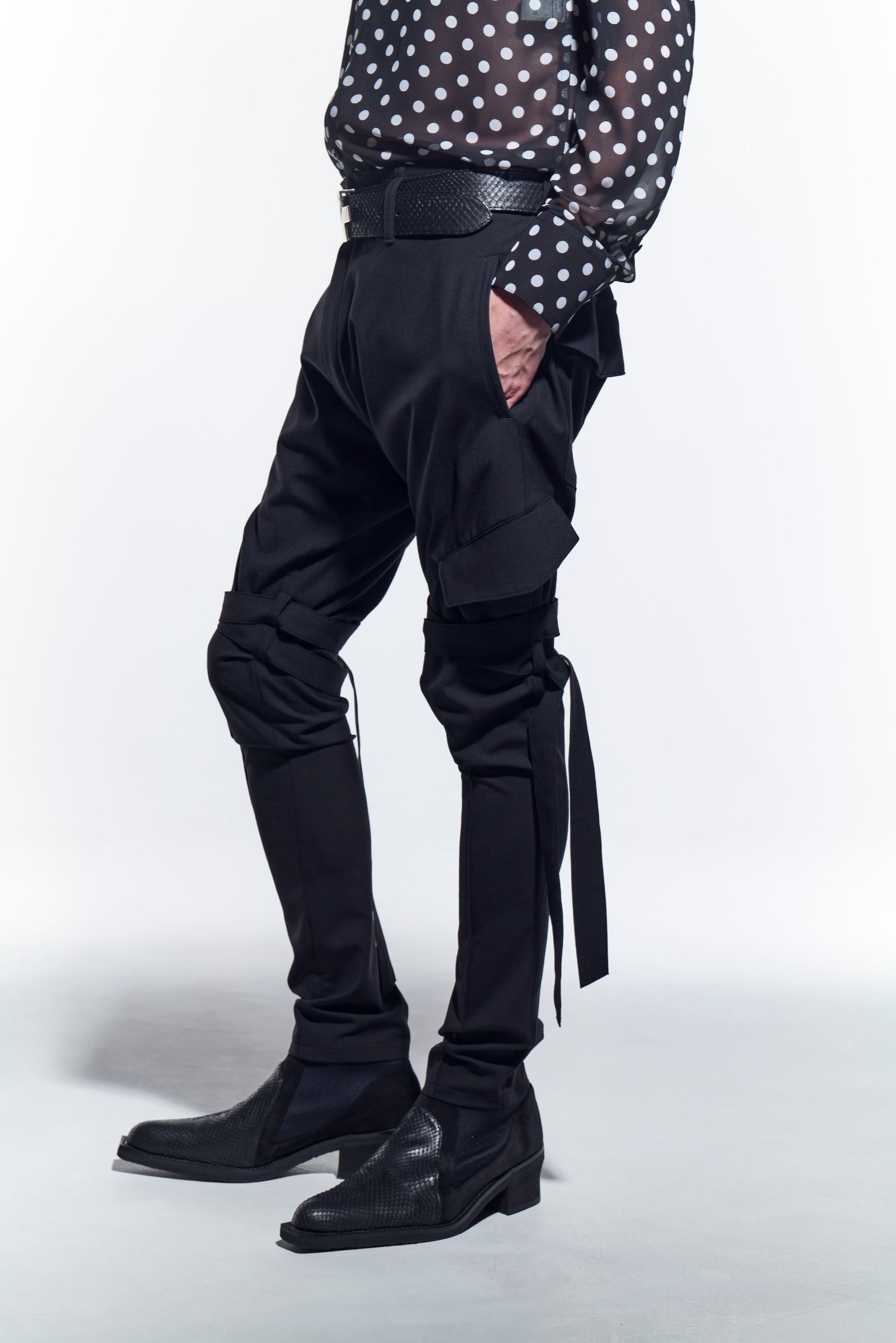 《予約品》 SaruelBondagePants サルエルパンツ TWS-Stretch / Black 【kiryuyrik】 1月入荷予定