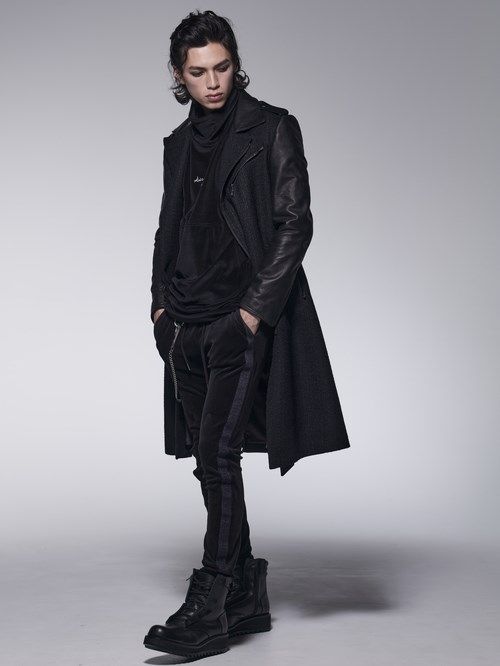 《予約品》 SideLameTPEasyPants / サイドラインイージパンツ / ブラック 【kiryuyrik】 11月以降入荷予定