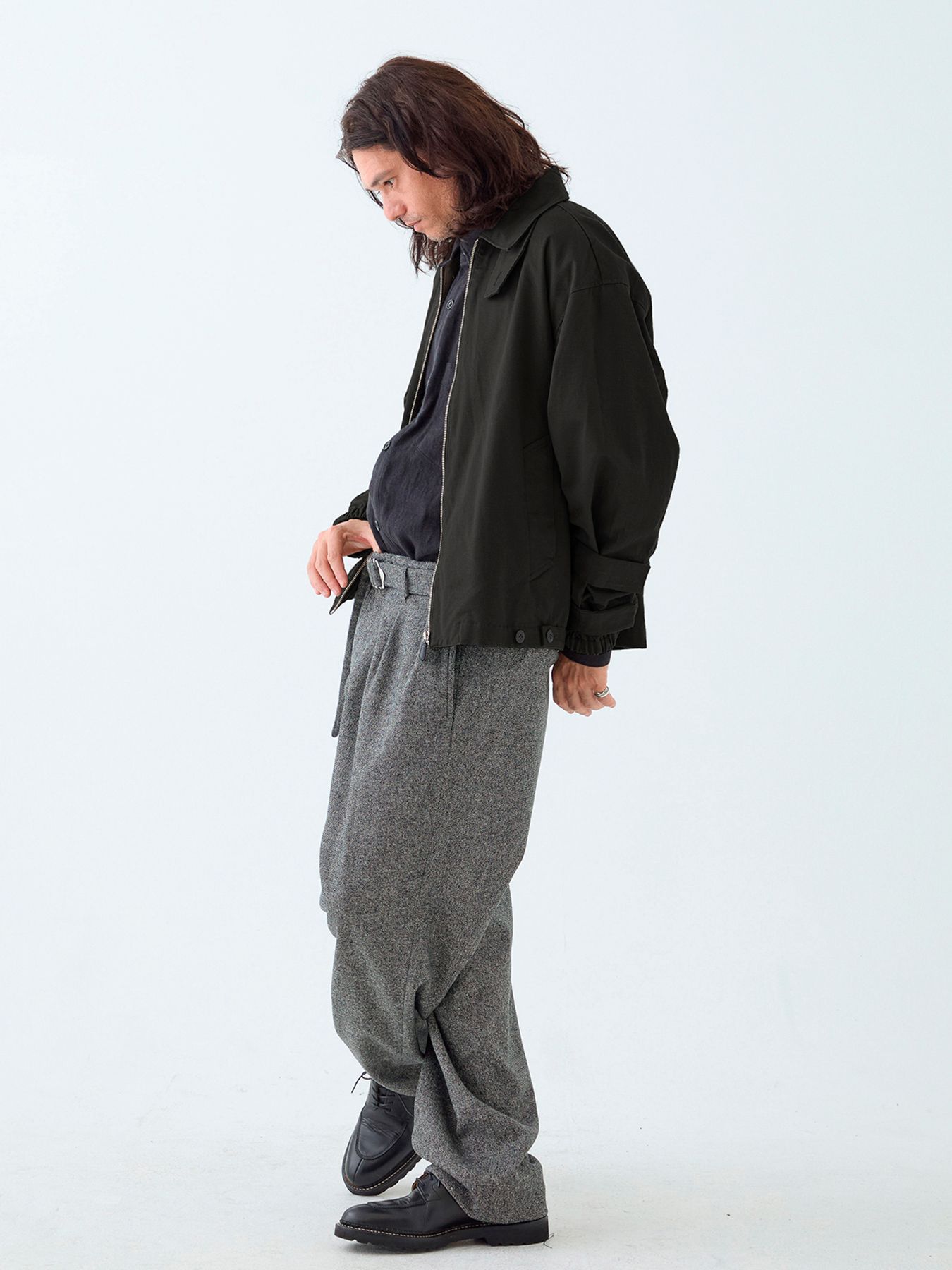 【予約品 6月2日(月) AM10時 締切】Drawmili / スイングトップジャケット / ブラック