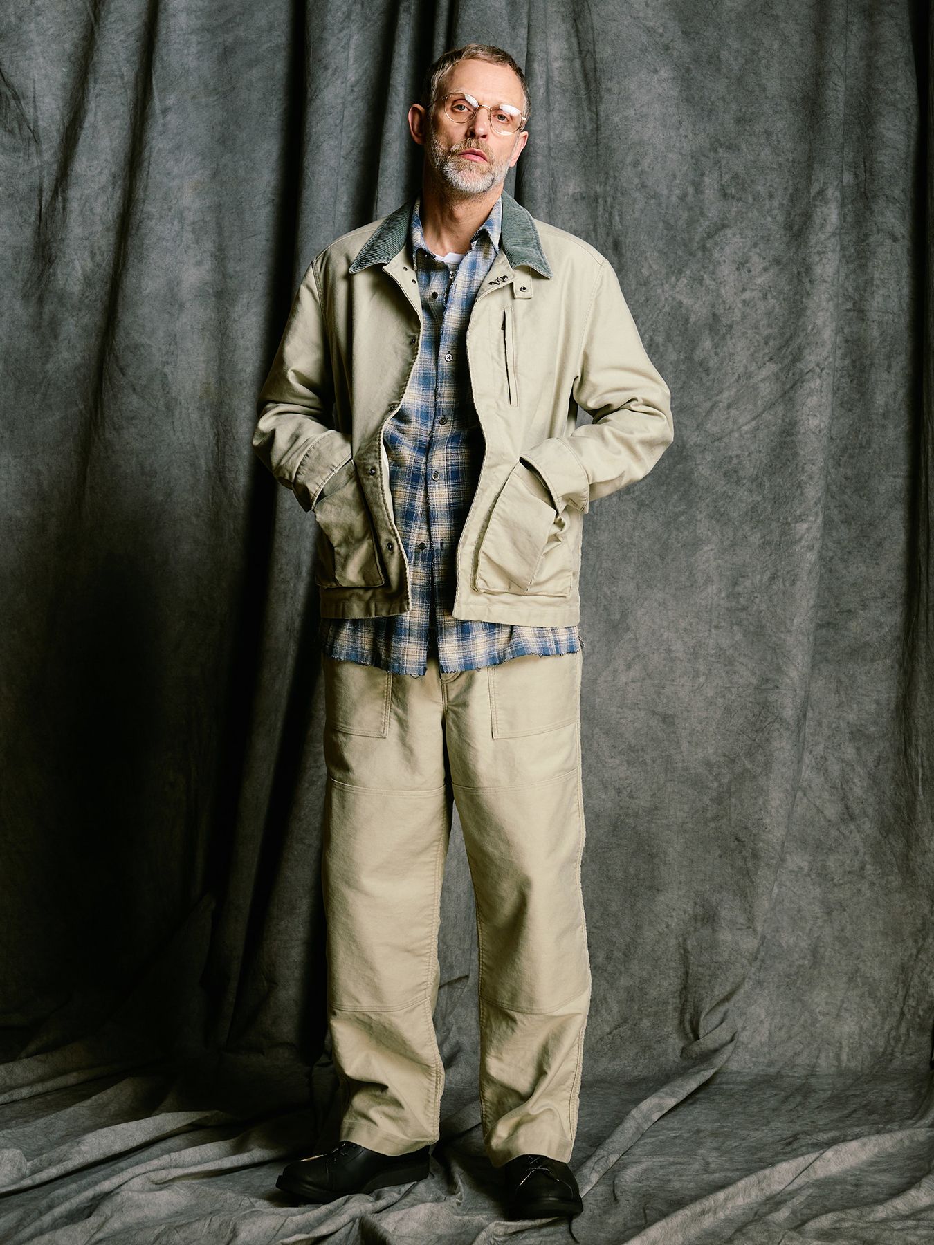 【予約品 4月19日(日) 18時締切】heavy moleskin short coverall jacket / ヘビーモールスキン ショートカバーオールジャケット / ライトカーキ