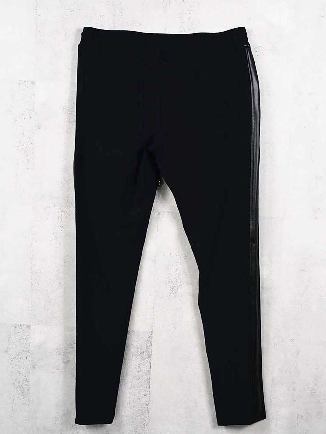 【予約品 8月31日(日) 締切】LEATHER LINE TRACK / レザーライン トラックパンツ / ブラック×ブラック
