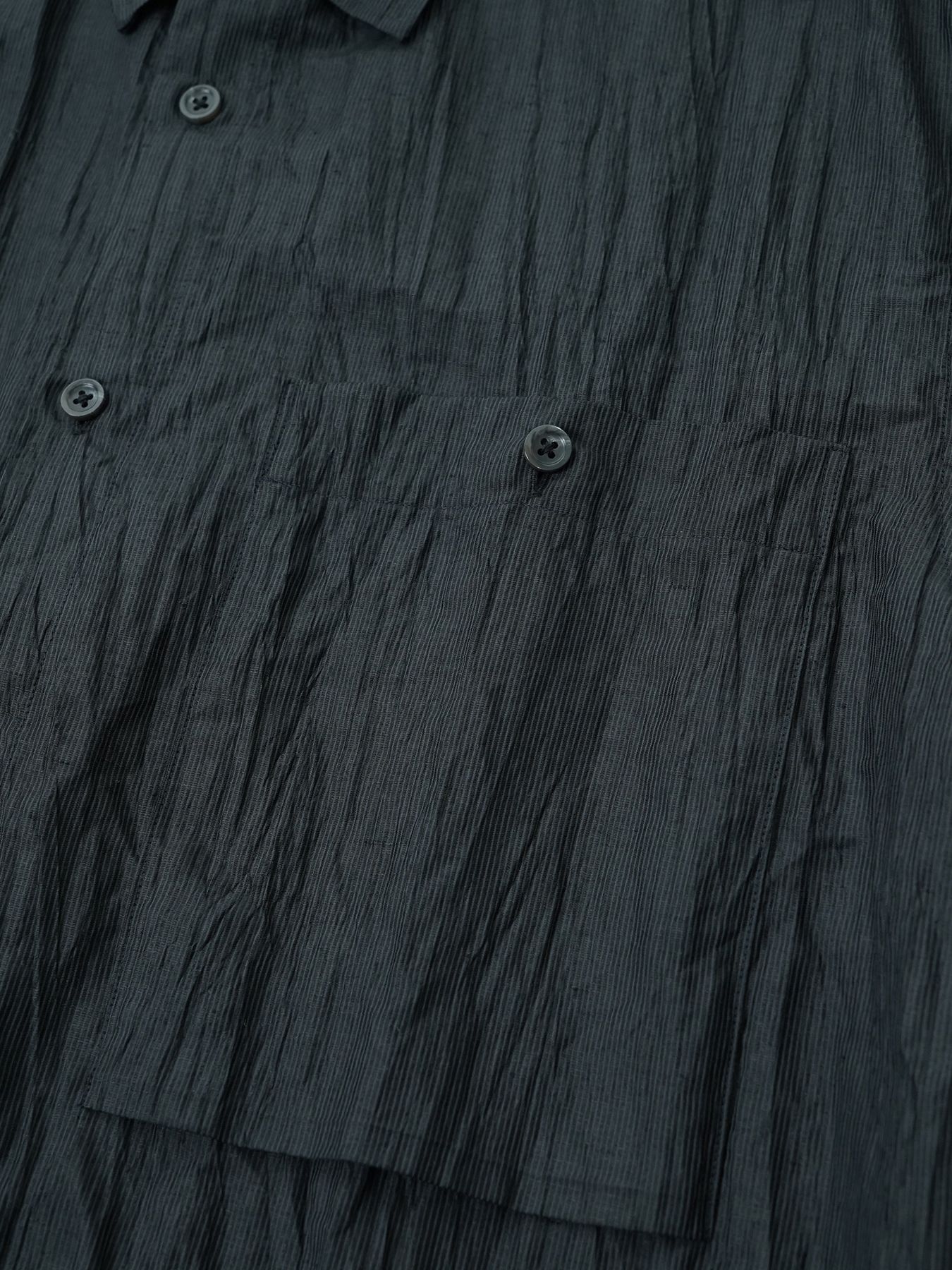 【予約品 2月1日(日) 締切】WAVEWASHER SHIRTS / ワッシャー加工シャツ / ブラック