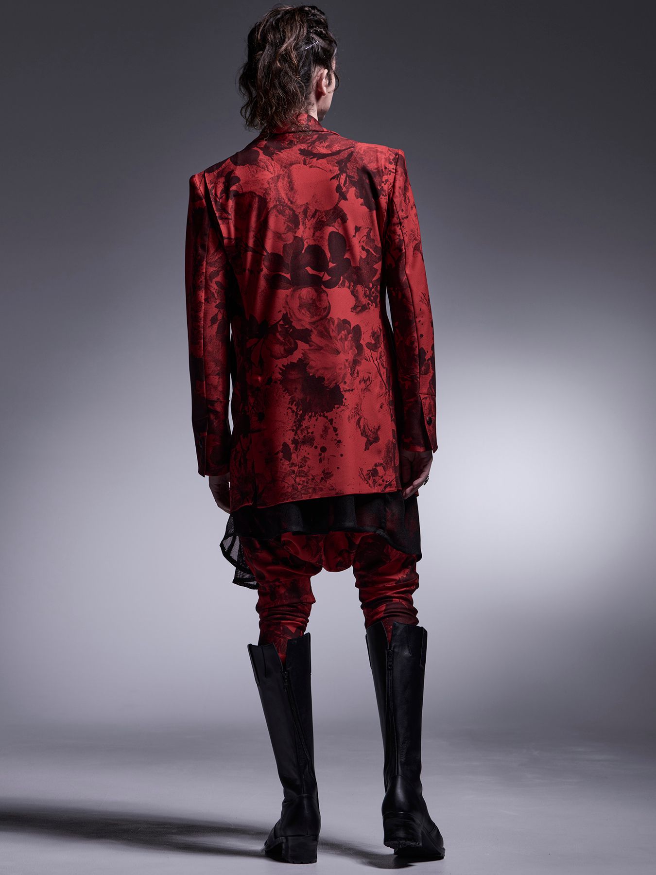 【予約品 】Layered Jacket / レイヤードジャケット / ブラック&レッド