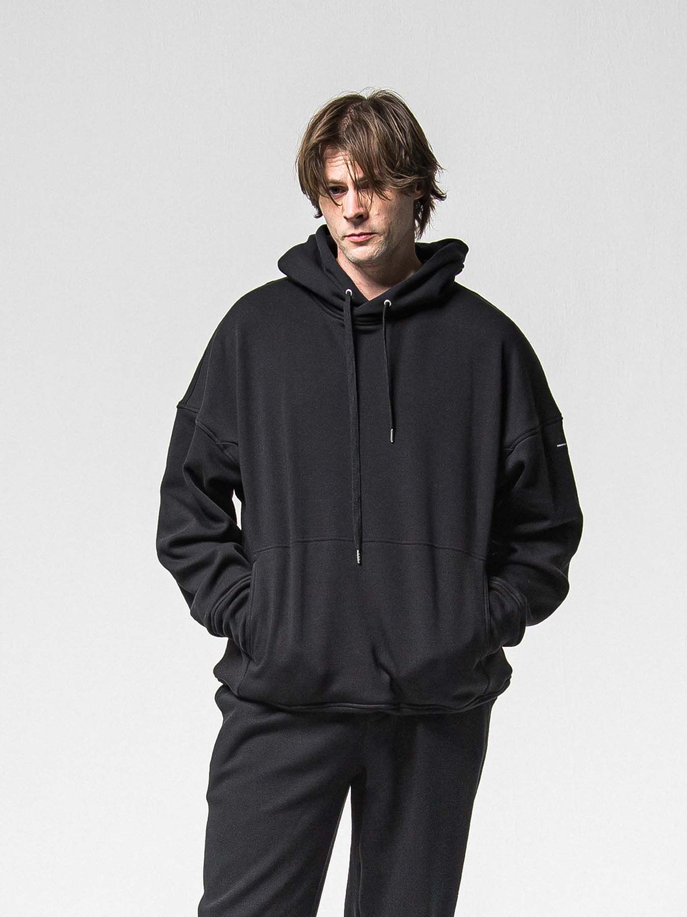 【予約品 8月31日(日) 締切】FRIDAY OLD COVER VEROURS FLEECE HOODIE / FRIDAYコラボ オールドカバー ベロアフリース フーディ / ブラック