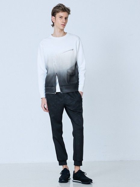 ライダース長袖 スウェットグラデーション【5351 POUR LES HOMMES】