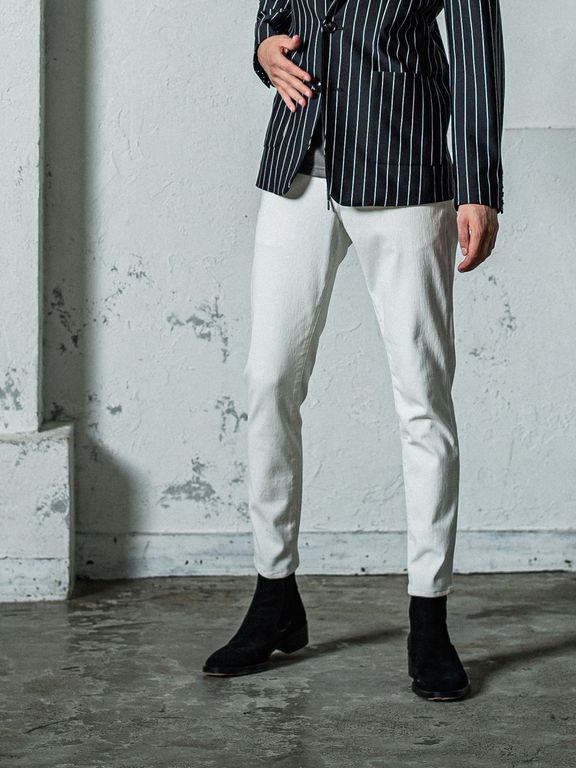 《予約11月17日19時締め》 MICK DENIM JERSEY / ジャージパンツ / ホワイト