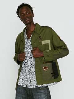 【予約品 8月10日(日) 締切 】PATCH WORK JACKET / パッチワーク ジャケット / カーキ