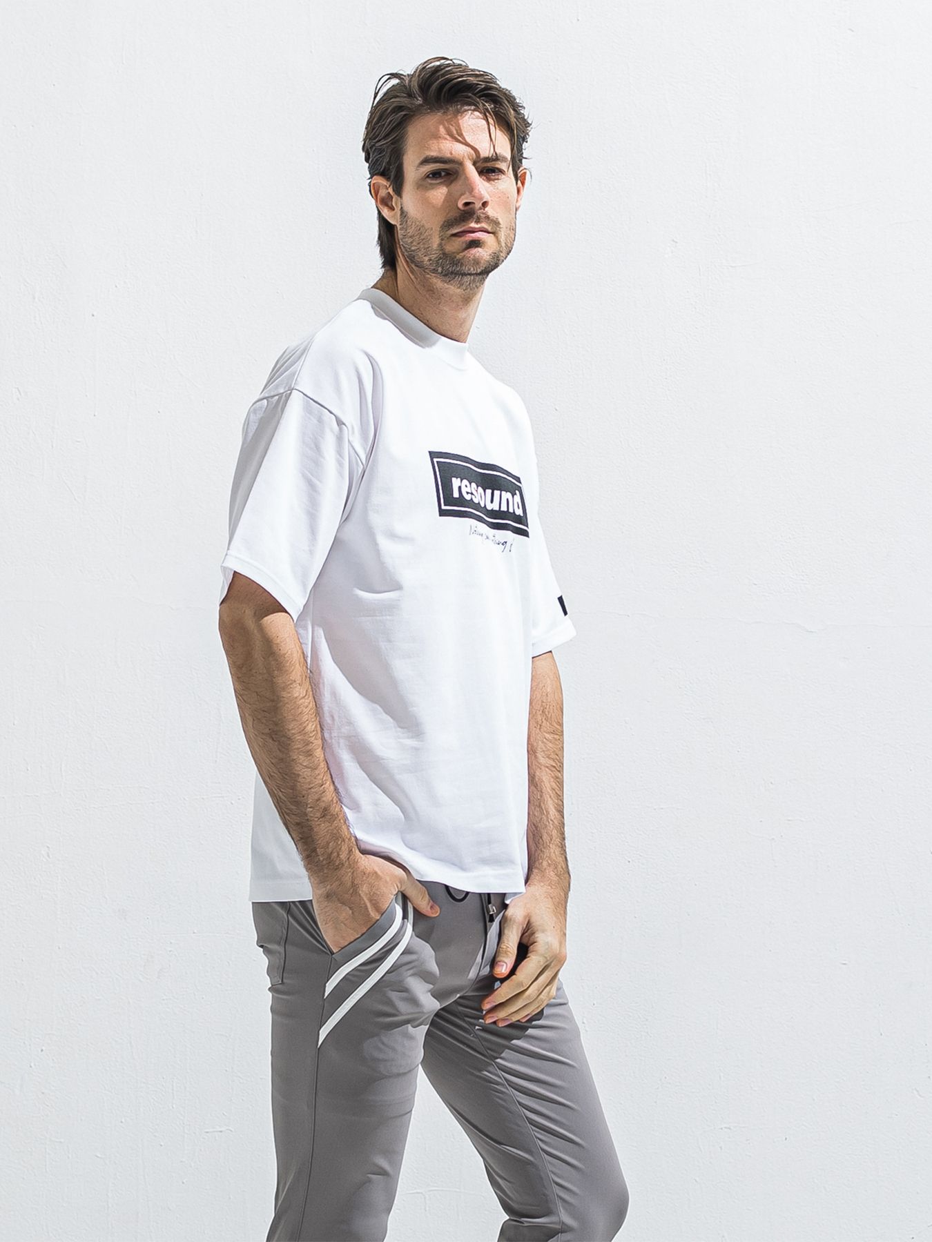 【予約品 2月15日(日) 18:00 締切】BOX OVER TEE / ボックスロゴオーバーTシャツ / ホワイト×ブラック