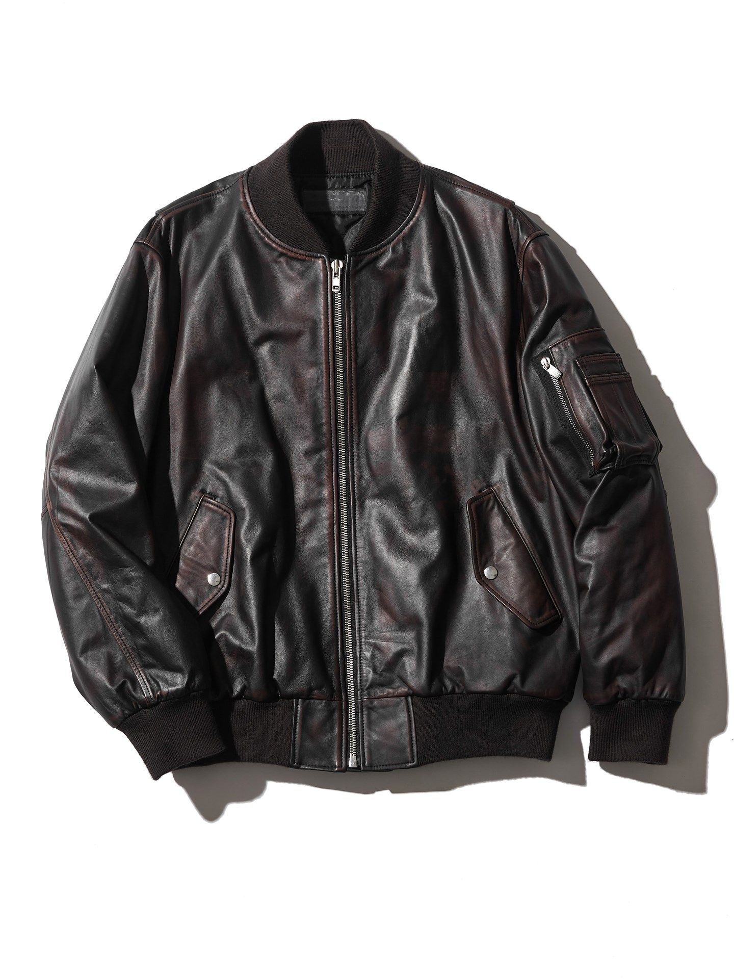 muta - 【予約4/23締め】 Leather Bomber Jacket / ボンバージャケット 