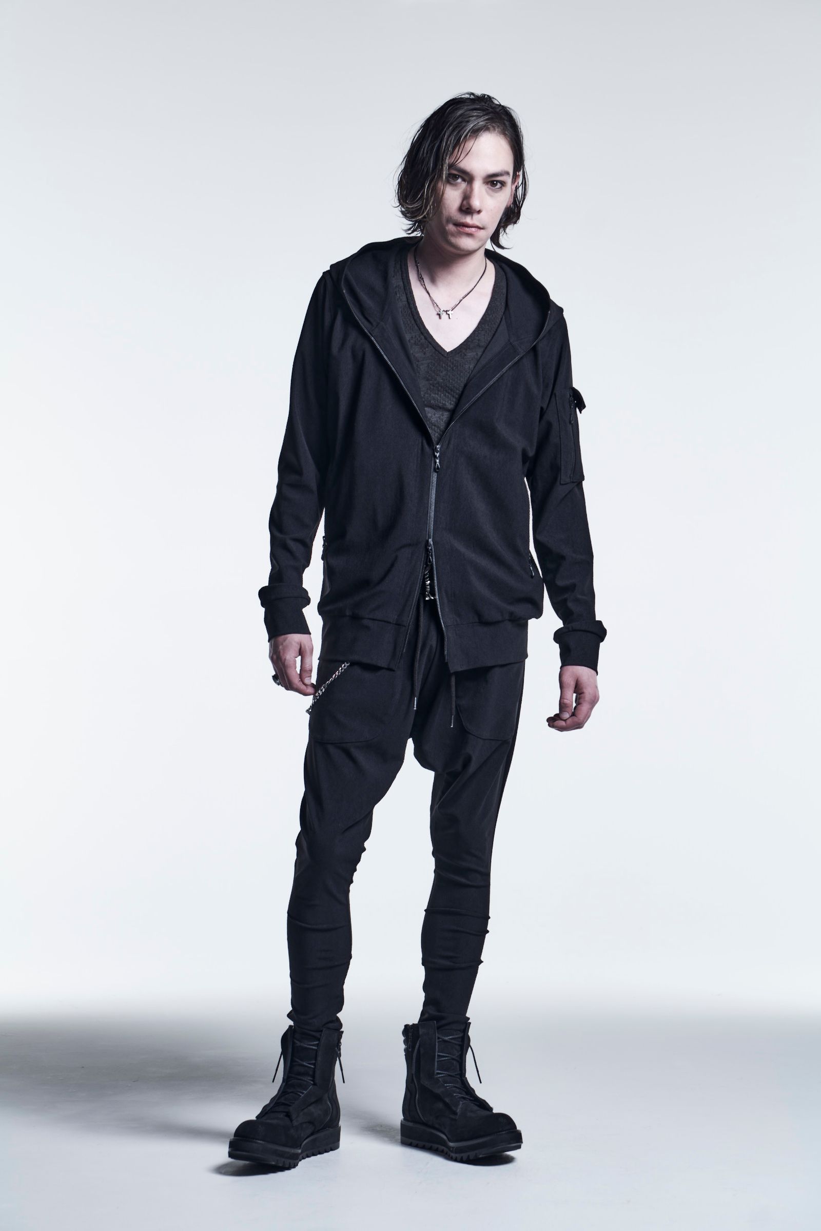 《予約品》 Hoodie HighTension / Black+WhitePrint 【kiryuyrik】 8月入荷予定