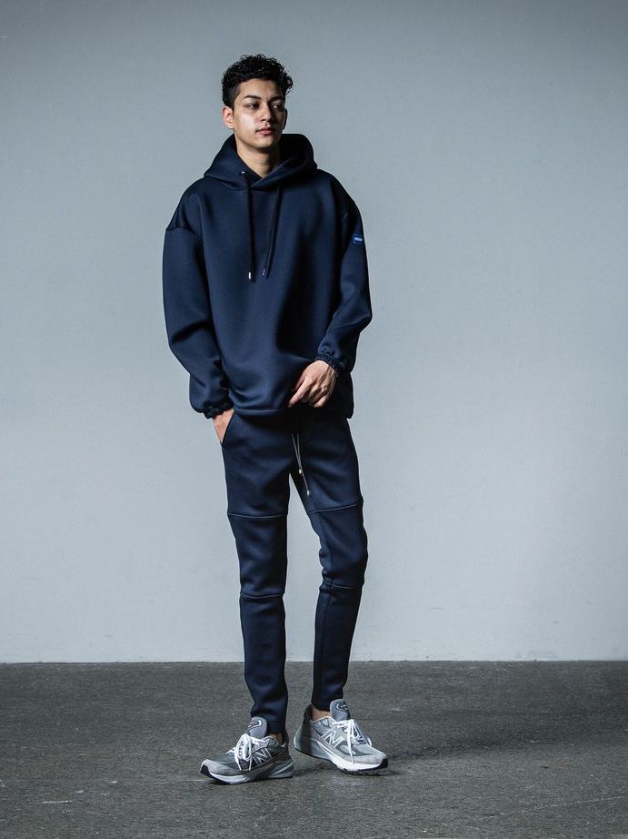 《予約品》 cardboard hoodie / ダンボールニットパーカー / ネイビー