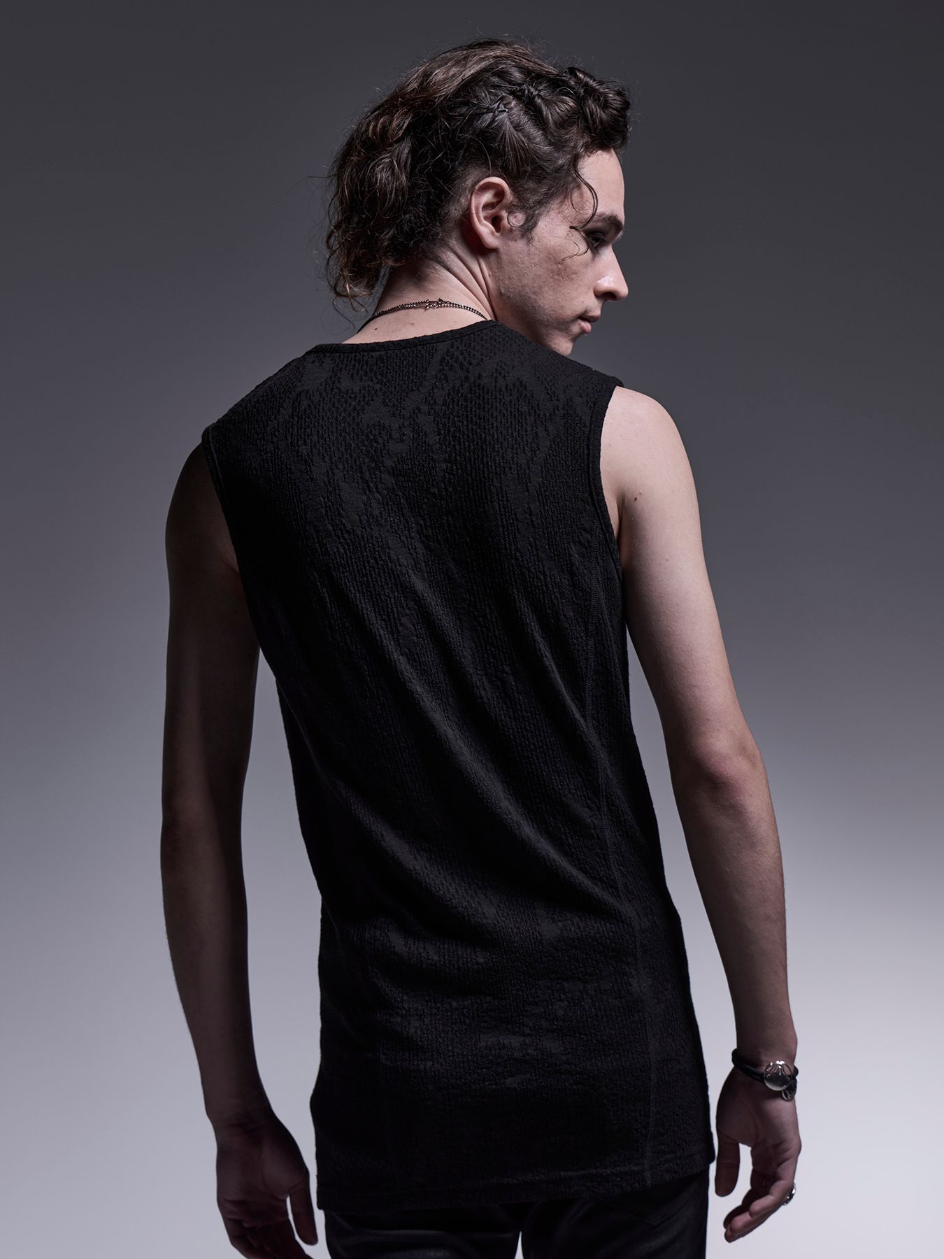 【予約品 7月13日(日) 締切】Henley Tank Top / ヘンリーネック タンクトップ / ブラック