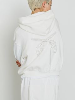 【予約品 8月10日(日) 締切 】WOMENS BALL CHAIN HOODIE / ボールチェーン フーディー / オフホワイト