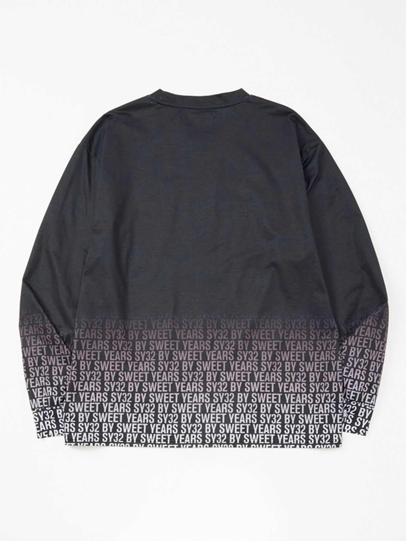 GRADATION LOGO L/S TEE / グラデーションロゴ 長袖Tシャツ / ホワイト 【SY32 by SWEET YEARS】
