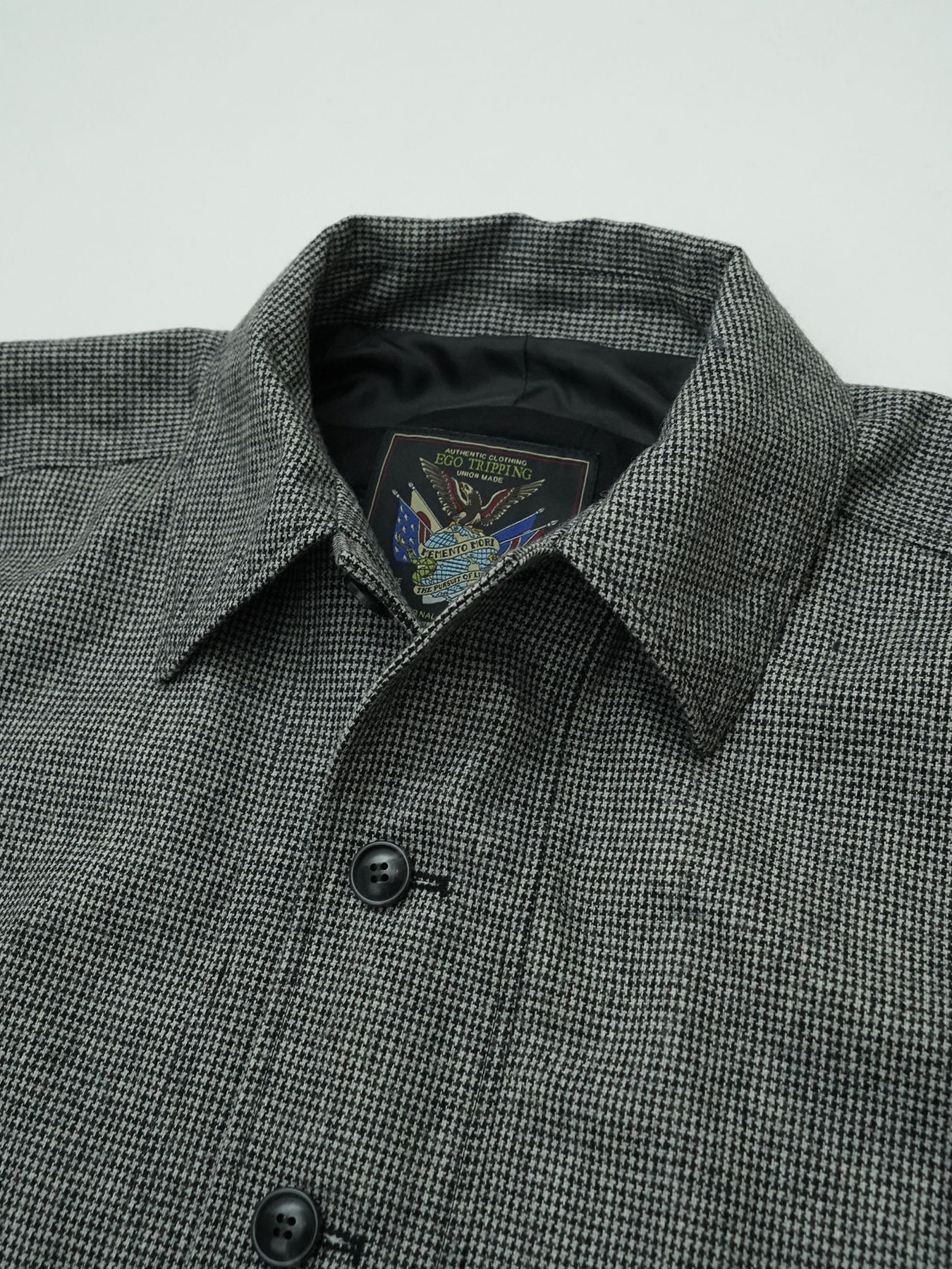【予約品 】OVALB BLOUSON / ブルゾン / アイボリー×ブラック千鳥（小）