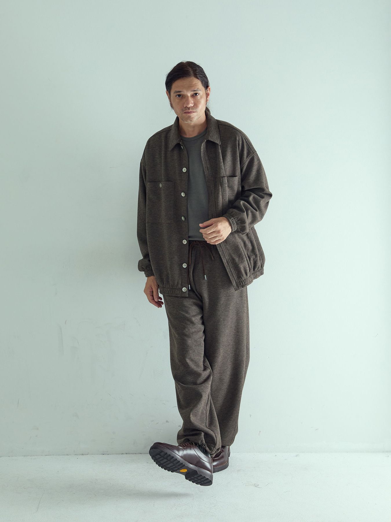 【予約品 】LUXMODERN EASYTROUSERS / イージーパンツ / 杢ブラウン