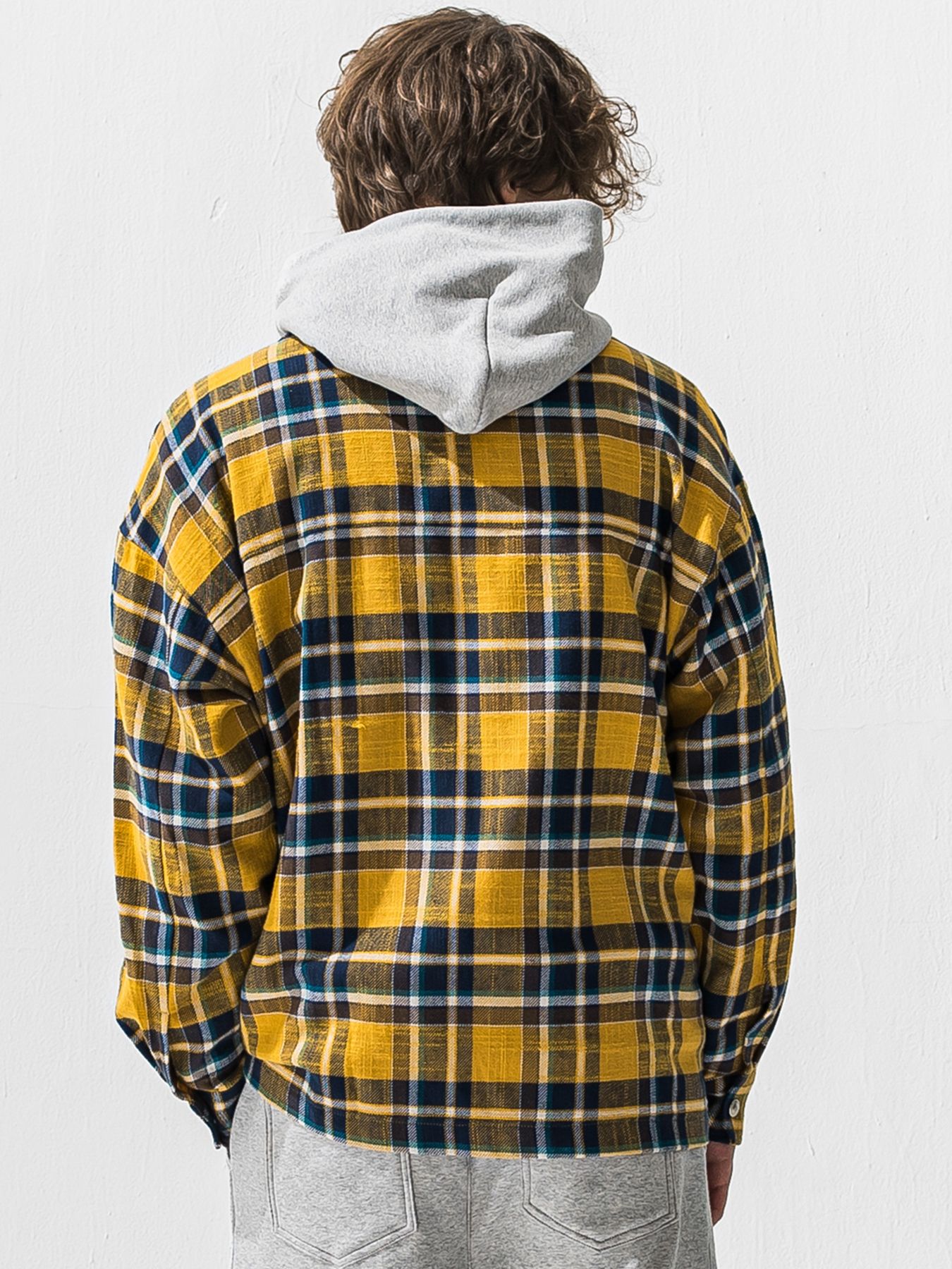 【予約品 9月6日(日) 締切】OLD SLUB CHECK JK / ヴィンテージ ネルジャケット / イエロー