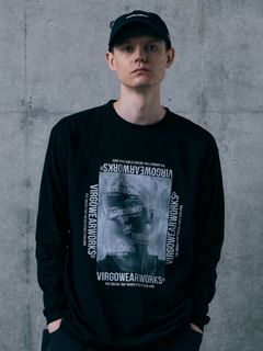 AFTER IMAGE LST / プリント ロングスリーブTシャツ / BLACK