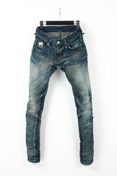 SKINNY JOHN 12.5oz Organic Cotton Stretch Denim Skinny Jeans / インディゴ 【STRUM】