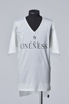 Viscose Organic V Neck Dolman T-Shirt / ホワイト 【THE ONENESS】