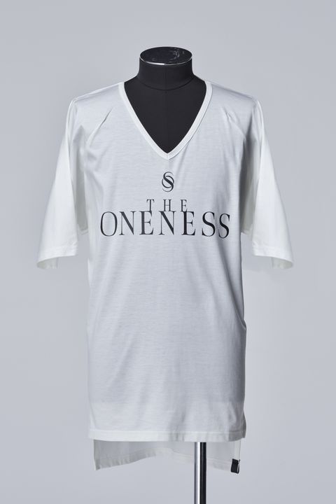 Viscose Organic V Neck Dolman T-Shirt / ホワイト 【THE ONENESS】