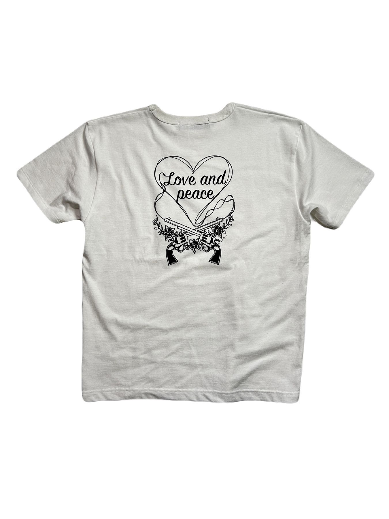 【予約品 8月10日(日) 締切 】WOMENS HEART PRINT T / ハート プリント Tシャツ / ホワイト