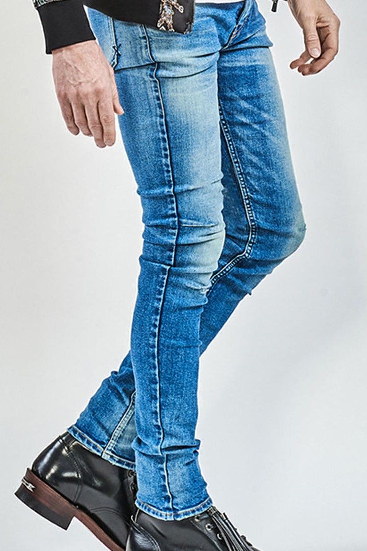 【ys Yuji SUGENO】Hybrid Stretch USED Skinny Denim Pants / INDIGO