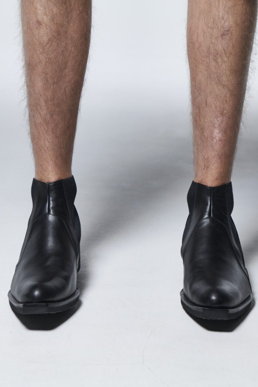 《予約品》 SideGoreHeelBoots / ブラック 【kiryuyrik】 2023年4月以降入荷予定
