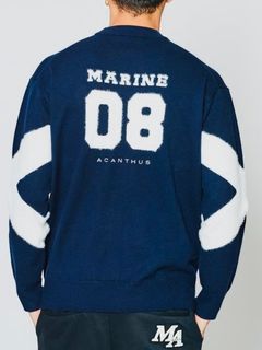 muta Arm Line Knit / コラボニット / ネイビー 【Acanthus×muta MARINE】