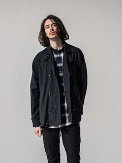 【予約品 11月16日(日) 締切】MV OVER PCOAT / オーバーサイズ ピーコートジャケット / ブラック