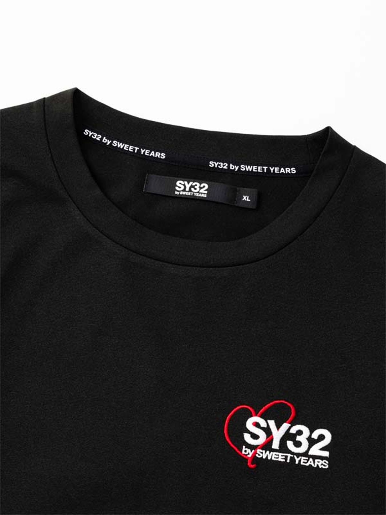 HEART MIX LOGO L/S TEE / ハートミックスロゴ ロングスリーブTシャツ / ブラック【SY32 by SWEET YEARS】