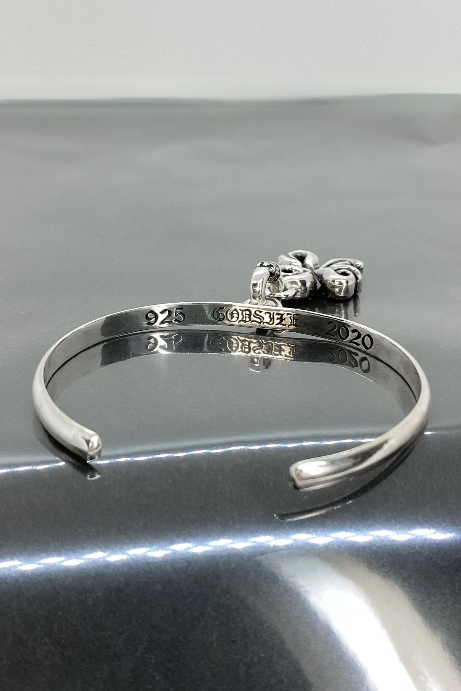 《受注生産》 BANGLE BRACELET [SHAMROCK] バングル 【GOD SIZE】 注文から2～3週間後入荷予定