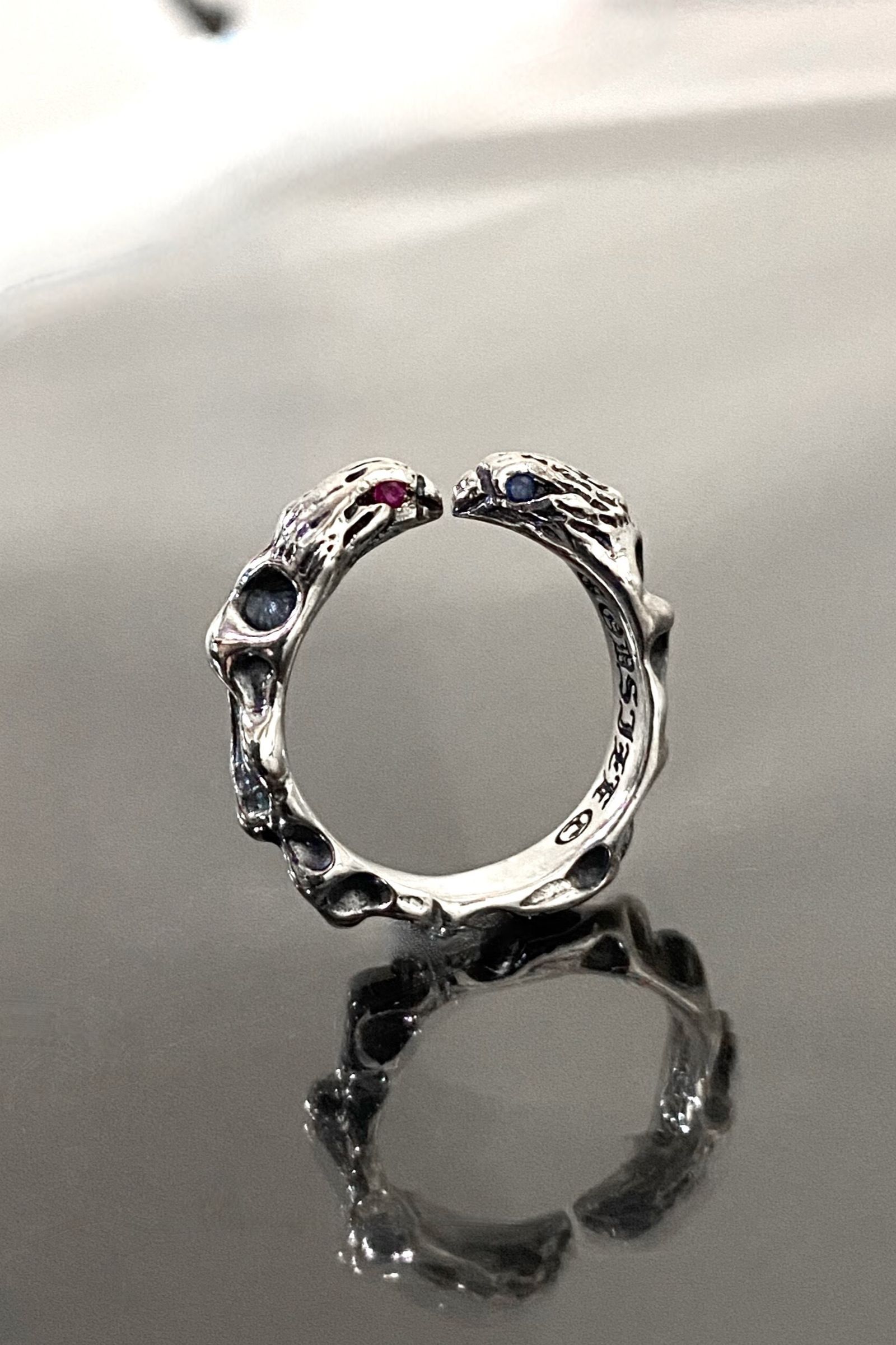 《受注生産》 EAGLE RING w / RUBY and SAPPHIRE ルビー & サファイア リング 【GOD SIZE】 注文から1~2週間後入荷予定