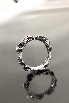 《受注生産》 EAGLE RING w / RUBY and SAPPHIRE ルビー & サファイア リング 【GOD SIZE】 注文から1~2週間後入荷予定