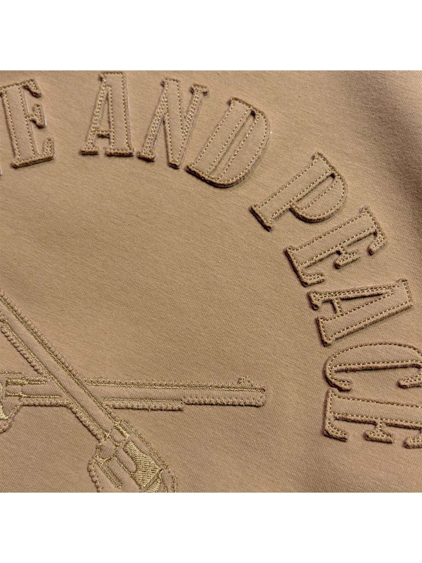 【予約品】RAZORCUT EMB SWEAT / レザーカット クロスガン アップリケ スウェット / ベージュ