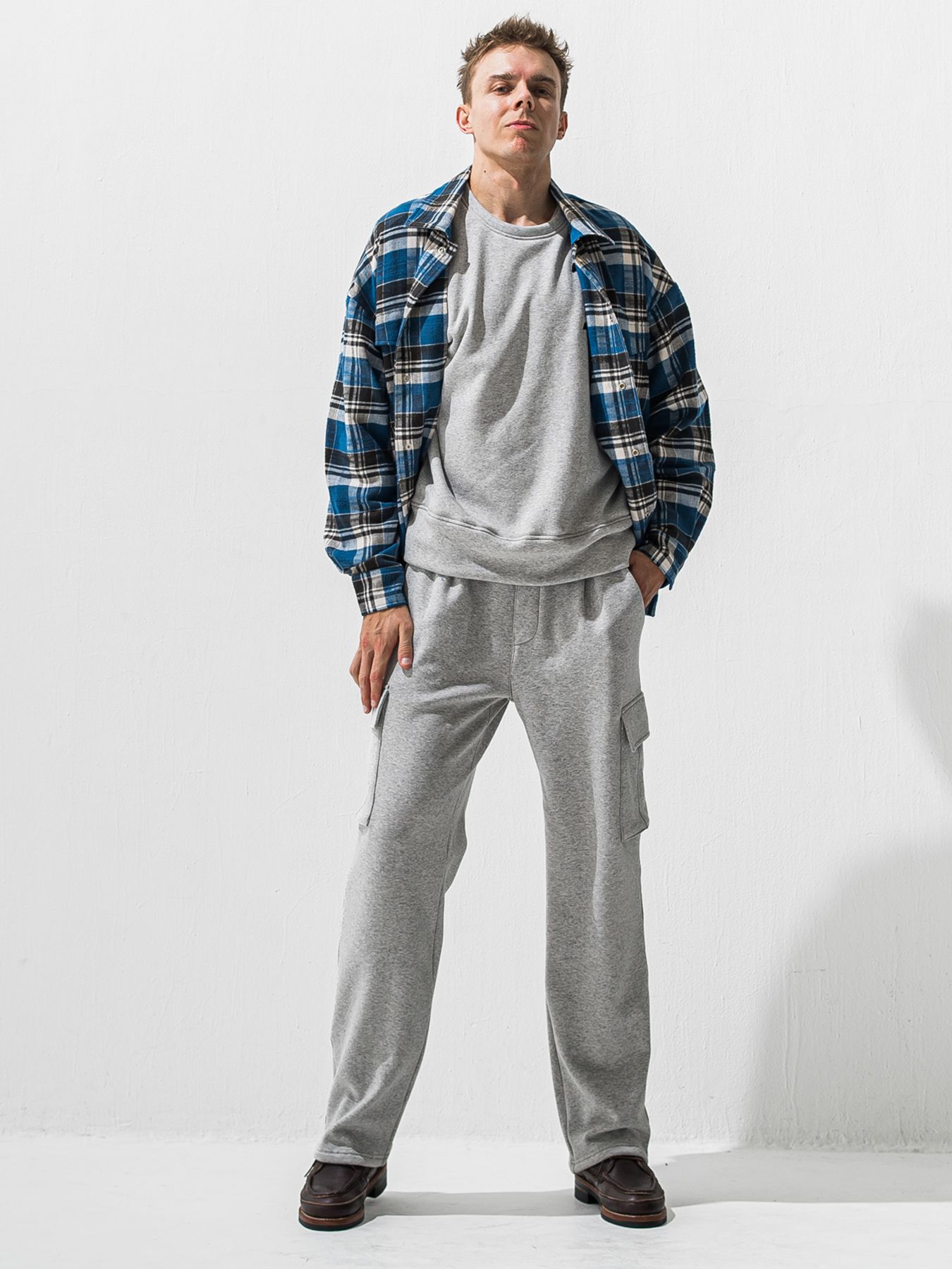 【予約品 9月6日(日) 締切】OLD SLUB CHECK JK / ヴィンテージ ネルジャケット / ブルー