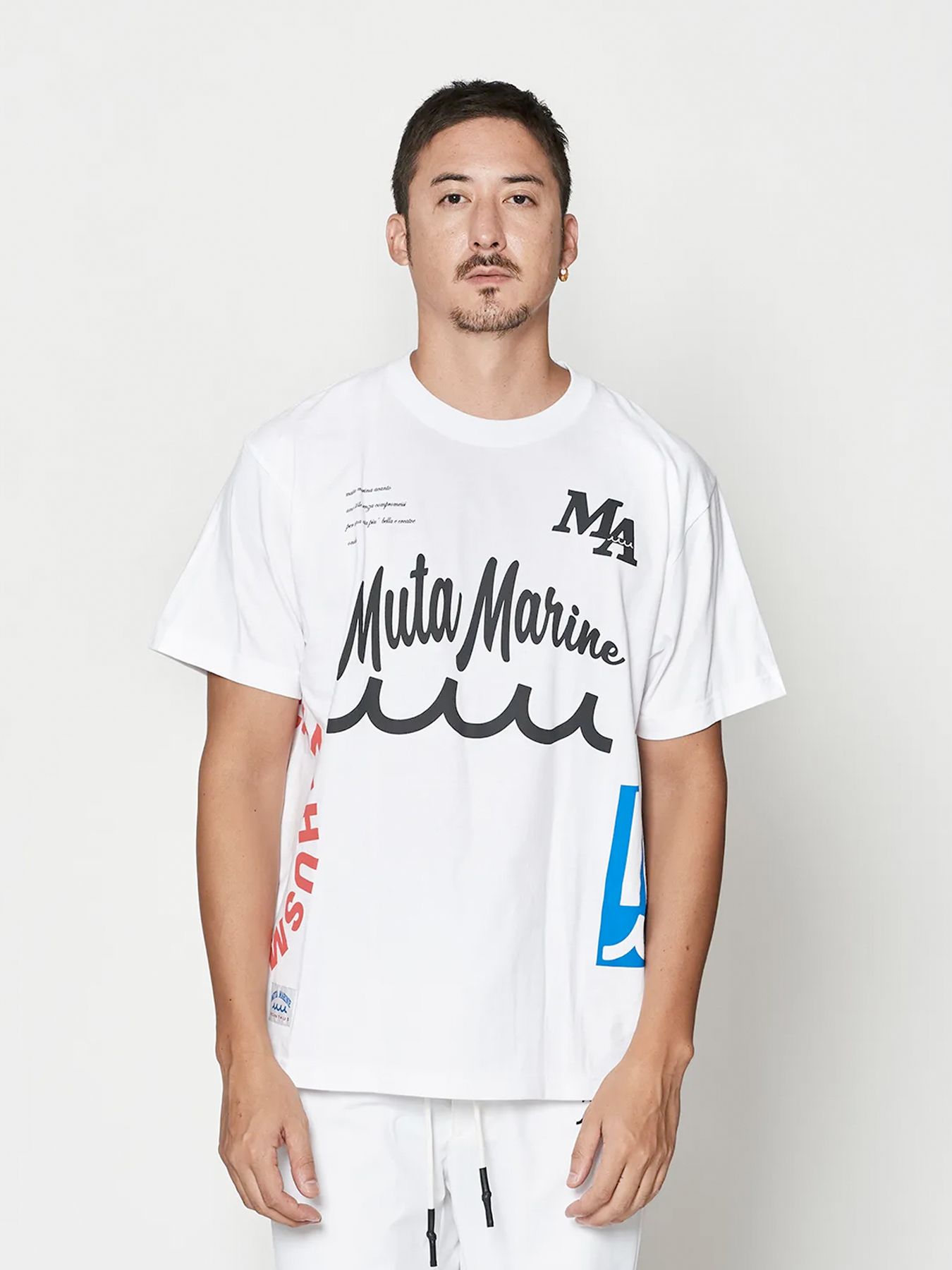muta Test Print Tee / Tシャツ / ホワイト【Acanthus × muta MARINE】