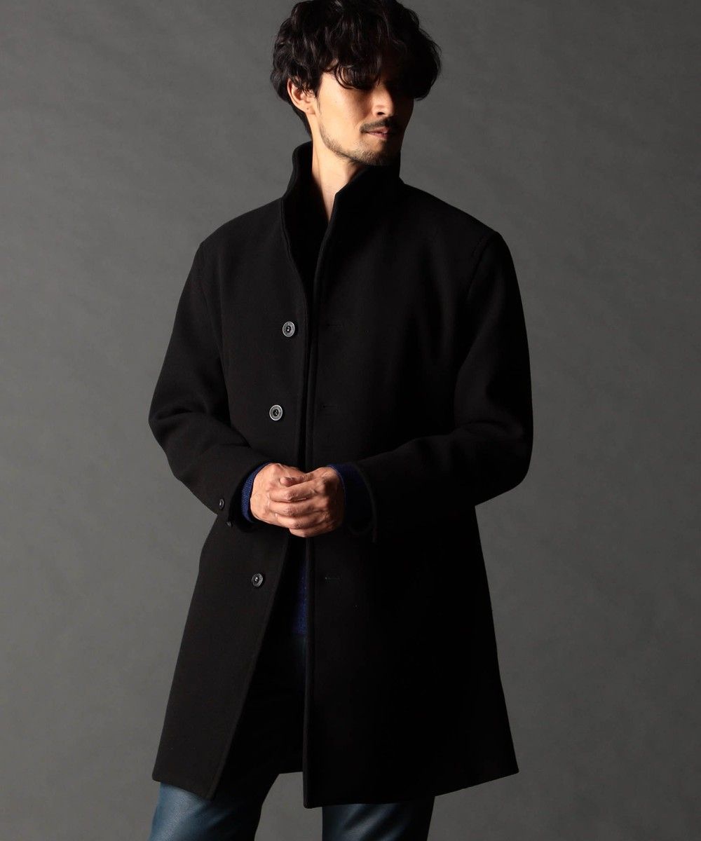 ハイブリットメルトン スタンドコート BLACK 【NICOLE CLUB FOR MEN】