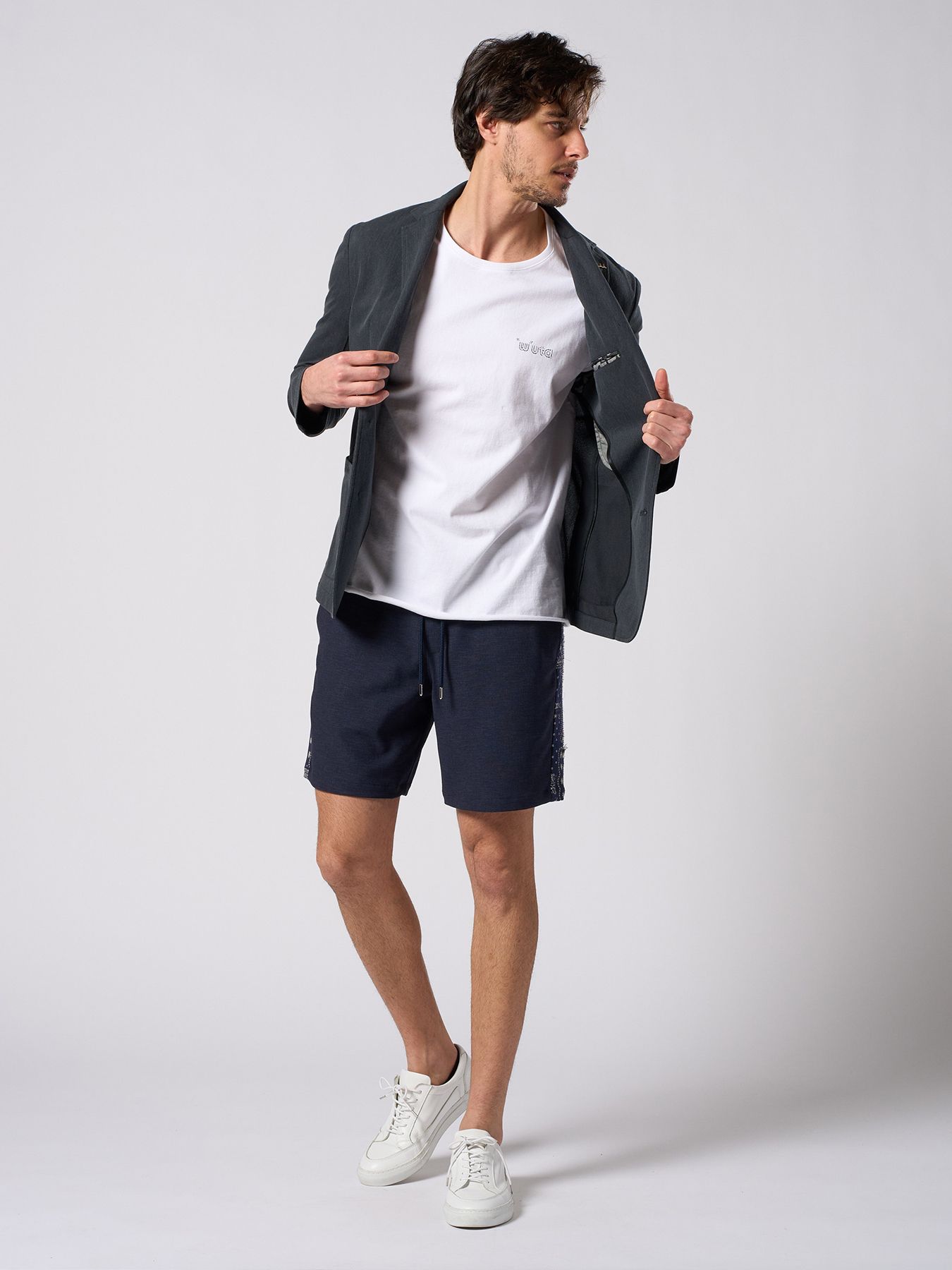 【予約品 1月25日(日) 締切】muta × wjk collection：cut-off S/S (printed) / カットオフ ショートスリーブ / ホワイト