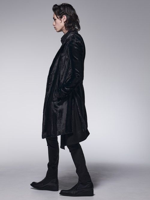 《予約品》 LongPeackedJacket / ロングジャケット / ブラック 【kiryuyrik】 10月以降入荷予定