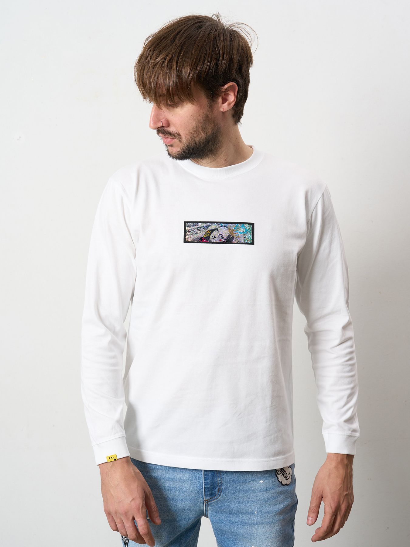 【予約品 】 5.6ozコットン天竺 YOU GOT THIS シークインLS Tシャツ / ホワイト