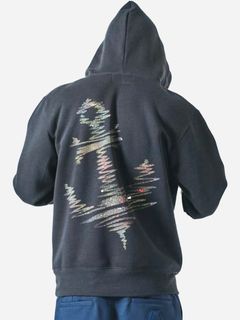 muta Anchor Splash LogoHooded Sweatshirtスプラッシュペイント / スウェットパーカー / ブラックムータマリン 【Acanthus×muta MARINE】