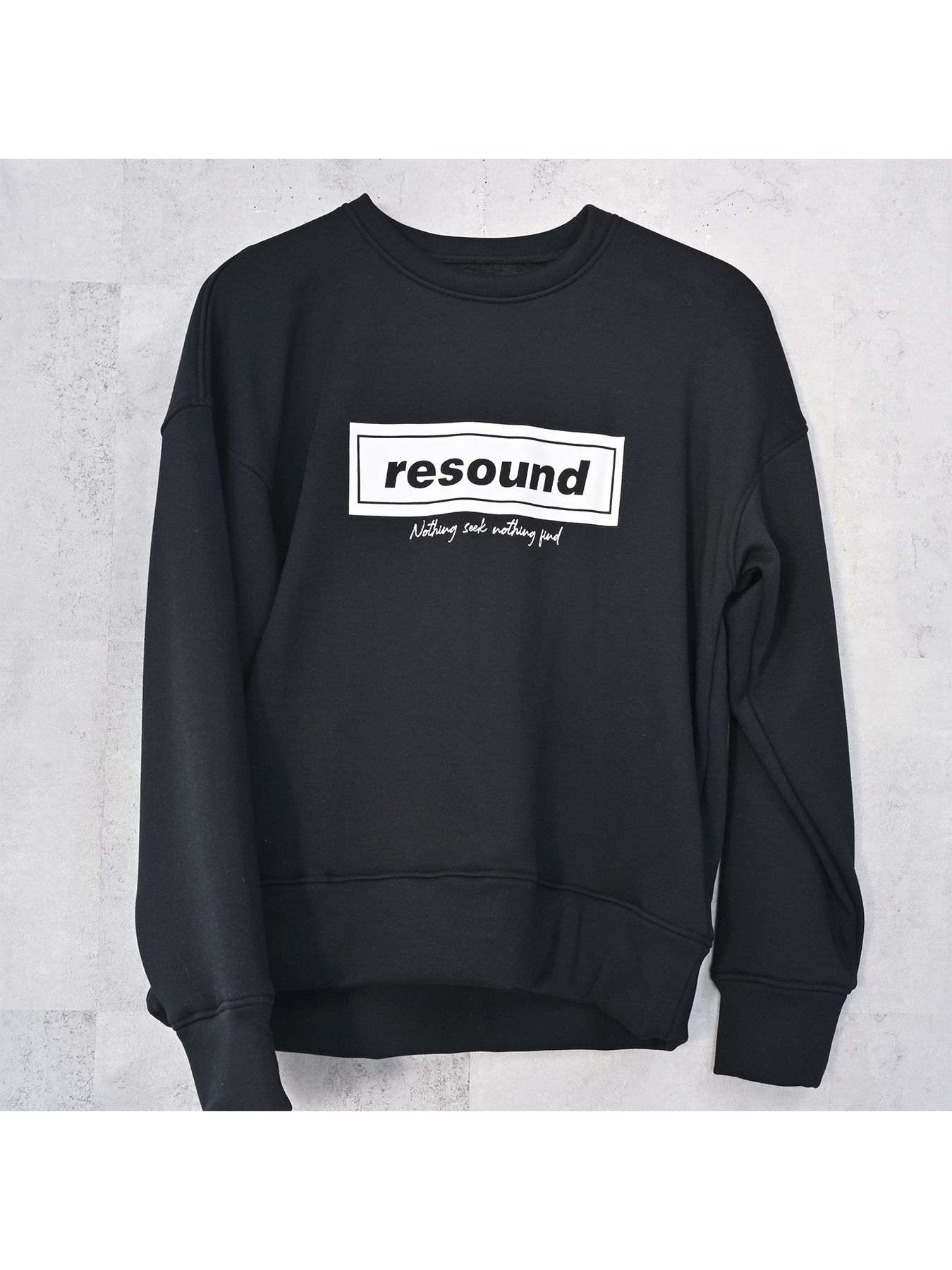 【予約品 9月6日(日) 締切】BOX VELOURS FLEECE DROP TRAINER / ボックスロゴ 裏起毛 ルーズトレーナー / ブラック