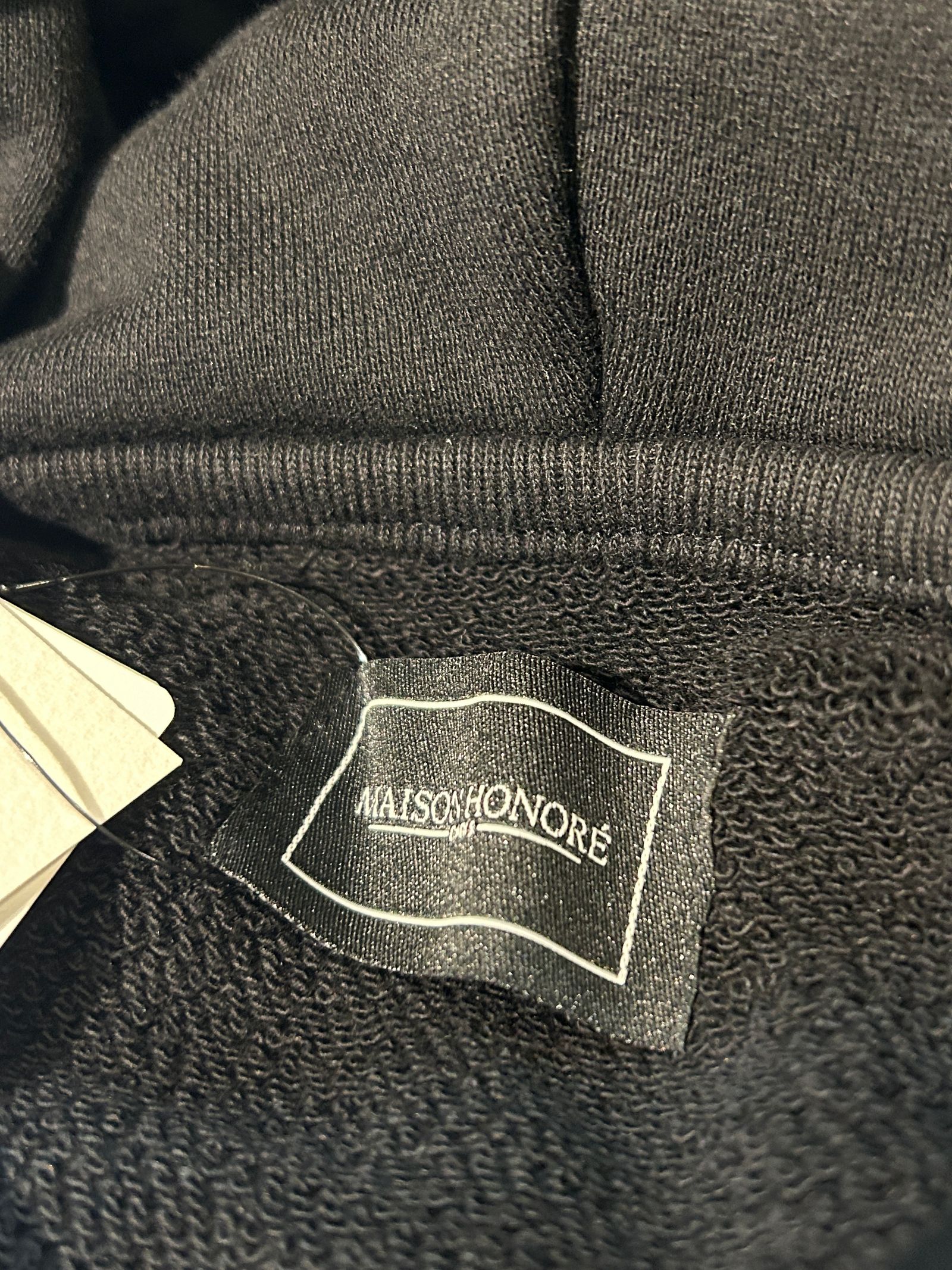 Tiphanie Big Hoodie ブラック×シルバー  メゾンオノレ ・パリ